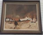 Huile sur toile paysage enneigé signe, Antiquités & Art, Art | Peinture | Classique, Enlèvement
