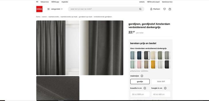 Gordijnen verduisterend Antraciet, Huis en Inrichting, Stoffering | Gordijnen en Lamellen, Nieuw, 200 cm of meer, 100 tot 150 cm