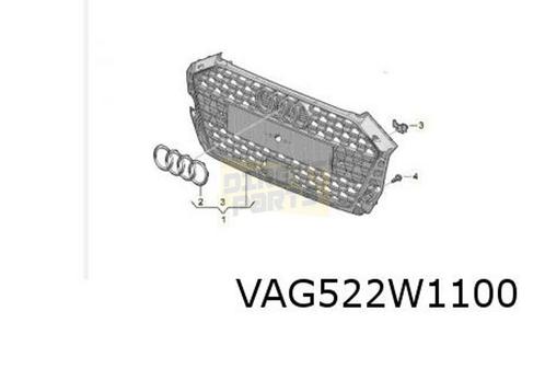 Audi A1 (11/18-) (GBA) voorbumpergrille (3FZ glanszwart) Ori, Auto-onderdelen, Carrosserie, Bumper, Audi, Voor, Nieuw, Verzenden