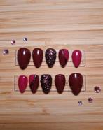 Handmade Press On Nails, Ophalen of Verzenden, Zo goed als nieuw, Accessoires, Handen en Nagels