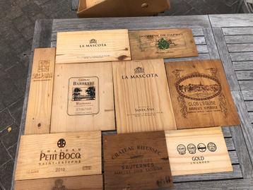 Houten wijndoos deksels beschikbaar voor biedingen