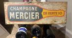 Champagne Mercier reclamebord, Ophalen of Verzenden, Gebruikt, Reclamebord