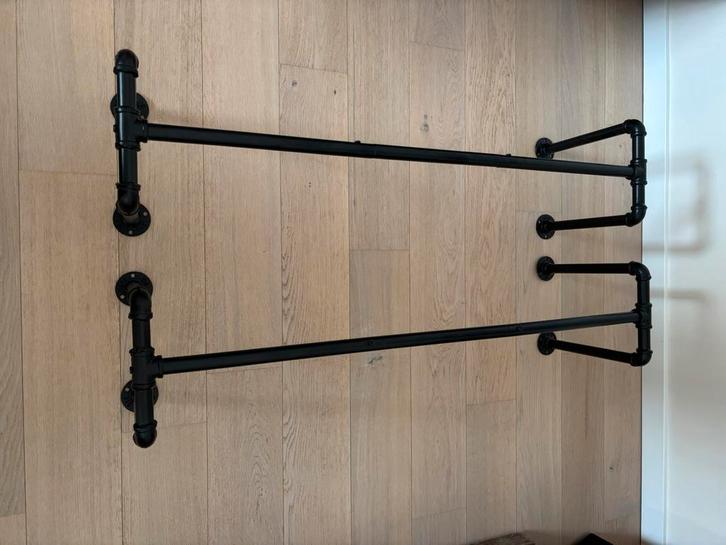 Set van 2x BTD Metalen Industriële Pijp Kledingrek, Kleding | Dames, Kledingrekken, Zo goed als nieuw, Ophalen