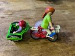 Playmobil fiets+ fietskar, Kinderen en Baby's, Los Playmobil, Ophalen of Verzenden, Zo goed als nieuw