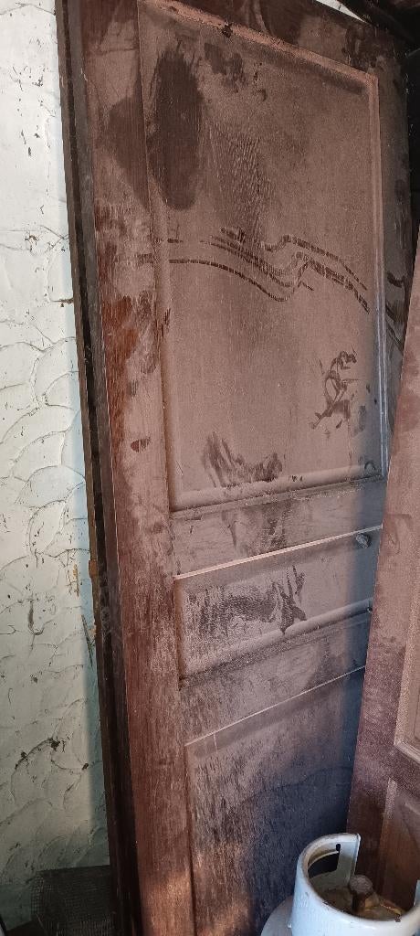 binnendeuren, Doe-het-zelf en Bouw, Deuren en Vliegenramen, Gebruikt, Binnendeur, 200 tot 215 cm, 80 tot 100 cm, Hout, Ophalen