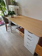 Ikea bamboe bureau met ladekast Alex Anfallare, Huis en Inrichting, Ophalen, Zo goed als nieuw, Bureau