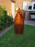 Wijnrek Wijnbar barkast boot Hout Bruin, Ophalen, Zo goed als nieuw, Hout
