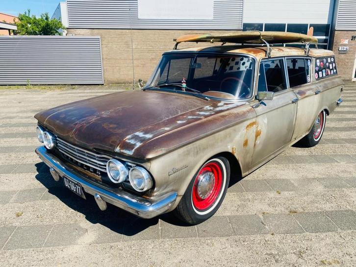 Rambler CROSS COUNTRY STATIONWAGEN Lpg/Benzine 1962 AMC, Auto's, Overige Auto's, Te koop, LPG, Break, 4 deurs, Automaat, Zilver of Grijs
