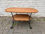 Salontafel gevlochten riet, Huis en Inrichting, Tafels | Salontafels, Ophalen, 100 tot 150 cm, 50 tot 100 cm, Zo goed als nieuw