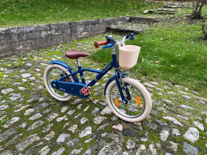 Kinderfiets Decathlon Btwin 16 inch Alu 900 City blauw, Fietsen en Brommers, Fietsen | Kinderfietsjes, Gebruikt, 16 tot 20 inch