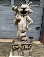 Levensgroot houtsnijwerk beeld kunstwerk Tom and Jerry, Ophalen of Verzenden