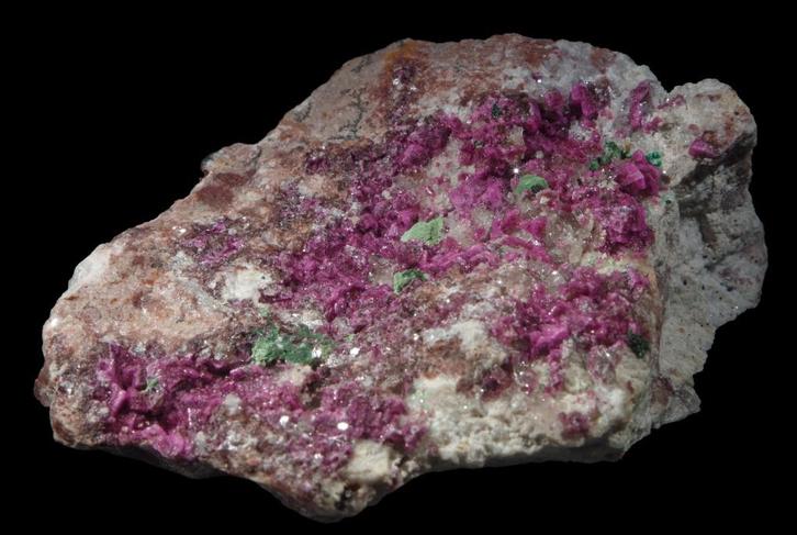 COBALTDOLOMIET kristallen + MALACHIET uit DR Congo., Collections, Minéraux & Fossiles, Minéral, Enlèvement ou Envoi