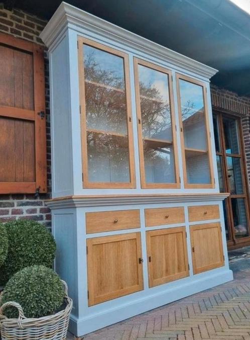 Eiken buffetkast/vitrinekast GRATIS LEVERING, Huis en Inrichting, Kasten | Buffetkasten, Zo goed als nieuw, Ophalen of Verzenden