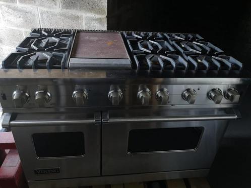 Luxe VIKING-kachel van 120 cm, Elektronische apparatuur, Fornuizen, Gebruikt, Tussenbouw, Gas, 5 kookzones of meer, 85 tot 90 cm