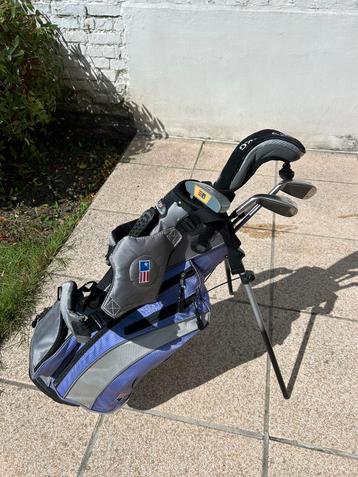 2 sacs + clubs US Kids Golf UL24 (6-9 ans) en bon etat, Enlèvement, Utilisé, Set