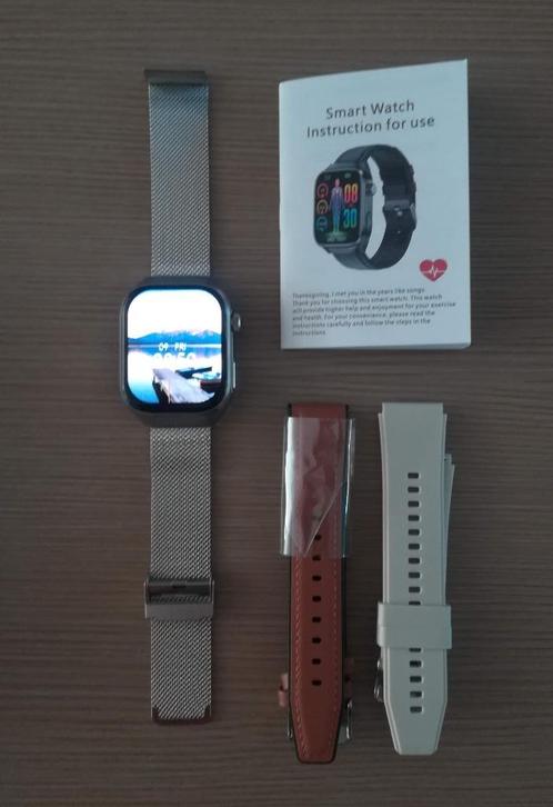 Smartwatch, Fitness tracker, 5 Orgaangezondheid + rapport, Handtassen en Accessoires, Smartwatches, Nieuw, Android, Zilver, Afstand