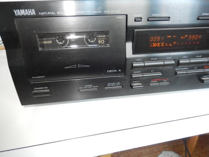 Cassette deck Yamaha KX-W321, Audio, Tv en Foto, Cassettedecks, Dubbel, Overige merken, Auto-reverse, Tiptoetsen, Tape counter