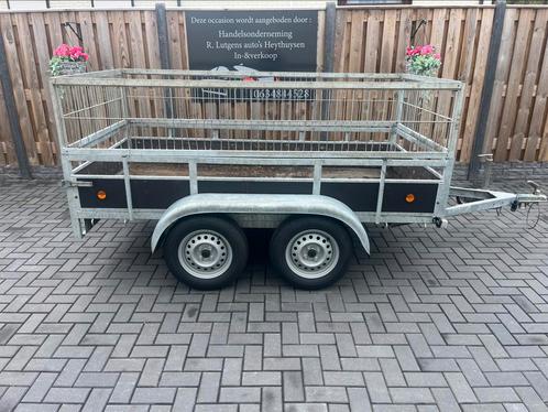 Ongeremde Dubbelasser met loofrekken 750kg, Auto diversen, Aanhangers en Bagagewagens, Zo goed als nieuw, Ophalen