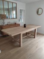 Grande table de ferme 2m40 en chêne massif, Ophalen of Verzenden, Eikenhout, Zo goed als nieuw
