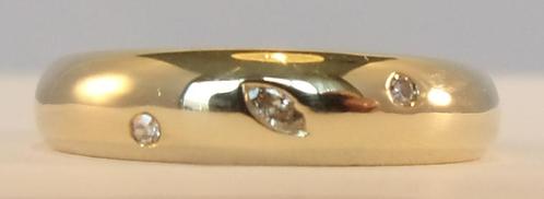 Exclusieve 14 karaat gouden ring met Diamanten, Handtassen en Accessoires, Ringen, Zo goed als nieuw, Dame, 17 tot 18, Goud, Goud
