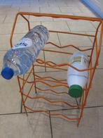 Porte bouteilles vintage métal plastifié orange années '60, Ophalen of Verzenden, Gebruikt, Metaal, 5 tot 15 flessen