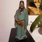 Zeldzaam vintage Chinees beeldje Wanjiang geglazuurd aardewe, Ophalen of Verzenden, Zo goed als nieuw