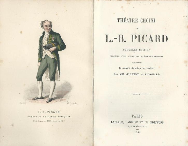 Théâtre choisi de L.-B. Picard (1881) katernen ongesneden, Antiek en Kunst, Antiek | Boeken en Manuscripten, Ophalen of Verzenden
