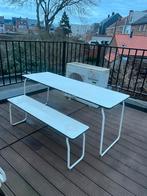 Witte ikea tafel met bank, Enlèvement, Utilisé, Rectangulaire, Bois