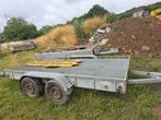 Platte aanhangwagen met rooster, Ophalen, Gebruikt