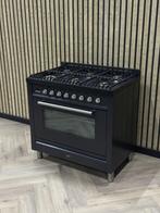 Boretti Zwart 90cm Gas 6 pits + Multifunctionele Oven, Ophalen of Verzenden, Zo goed als nieuw, Grill, Gas