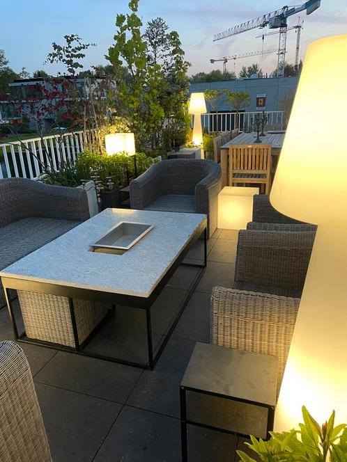 terras verlichting in 3 verschillende maten, Tuin en Terras, Buitenverlichting, Gebruikt, Vloerlamp, Kunststof, 50 tot 250 watt