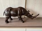 Vintage lederen neushoorn 61 cm, Antiek en Kunst, Ophalen