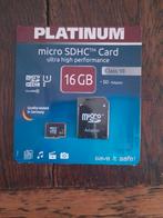 Geheugenkaart Platinum 16gb, TV, Hi-fi & Vidéo, Photo | Cartes mémoire, 16 GB, SDHC, Enlèvement ou Envoi, Neuf