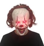 Horror full face latex masker Pennywise met LED, Ophalen of Verzenden, Nieuw