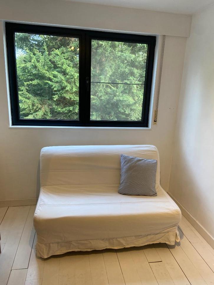 Zetelbed (2p, 1m40) met zetelhoes, Huis en Inrichting, Slaapkamer | Slaapbanken, Zo goed als nieuw, 140 cm, 190 cm of minder, Tweepersoons