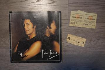 Livret du programme Tom Jones + billets 1989 disponible aux enchères