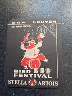 Bierviltje Stella Artois 1978 bier festival Leuven, Ophalen of Verzenden, Zo goed als nieuw, Viltje(s), Stella Artois