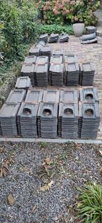 Tuiles de toit TUCA-Turnhout noires étouffées de 22 x 32 cm., Bricolage & Construction, Tuiles & Revêtements de toit, Tuiles, Pierre ou Argile