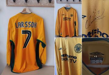 Gesigneerd shirt Larsson Celtic Glasgow beschikbaar voor biedingen