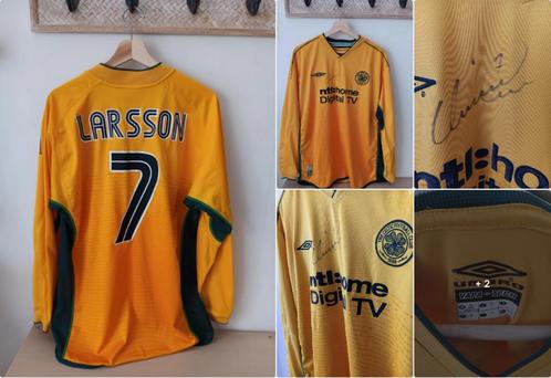 Gesigneerd shirt Larsson Celtic Glasgow, Verzamelen, Sportartikelen en Voetbal, Zo goed als nieuw, Shirt, Ophalen of Verzenden