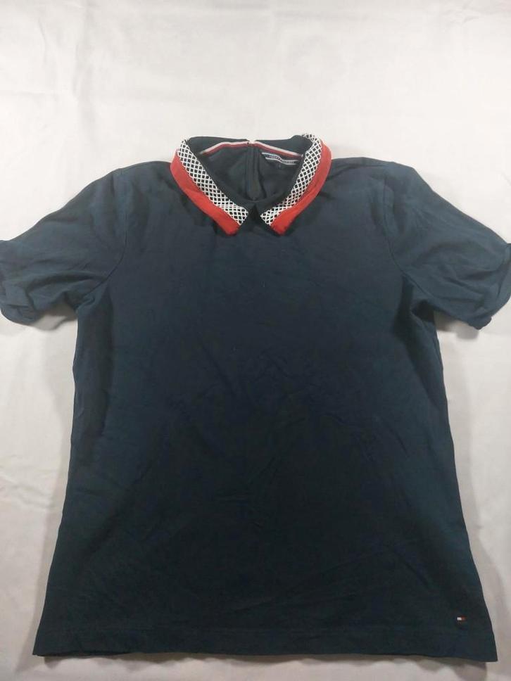 Polo bleu marine de la marque Tommy Hilfiger, Kleding | Dames, Topjes, Zo goed als nieuw, Maat 36 (S), Blauw, Korte mouw, Ophalen of Verzenden