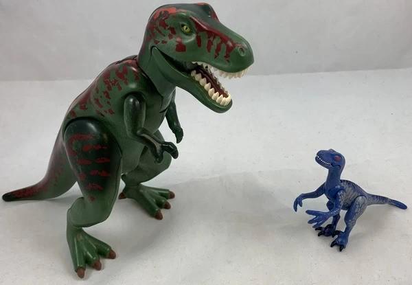 Playmobil T-Rex en Velociraptor Dinosaurus Figuren set, Kinderen en Baby's, Speelgoed | Playmobil, Zo goed als nieuw, Verzenden