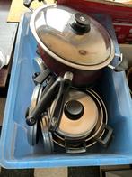 Set kookpotten vitrokeramisch, Huis en Inrichting, Inox, Gebruikt, Keramische plaat, Ophalen