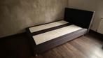 Bed boxspring 140x200, Huis en Inrichting, Slaapkamer | Boxsprings, Ophalen, Gebruikt, Bruin, 140 cm