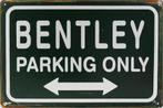 Metalen rusty-old wandplaat Bentley Parking Only, Ophalen of Verzenden