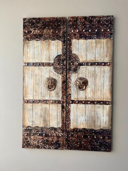 Prachtig Aziatisch kader/wanddecor, Huis en Inrichting, Woonaccessoires | Wanddecoraties, Zo goed als nieuw, Ophalen