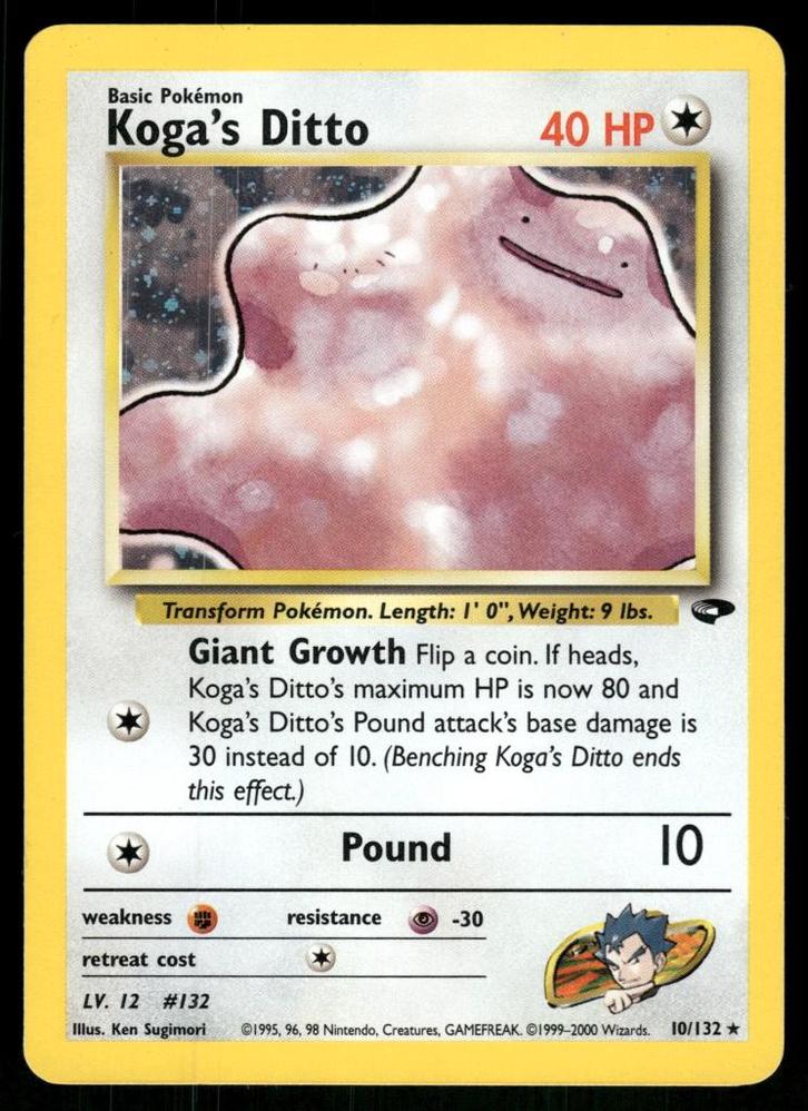Koga's Ditto 10/132 - Gym Challenge (NM), Hobby & Loisirs créatifs, Jeux de cartes à collectionner | Pokémon, Utilisé, Envoi