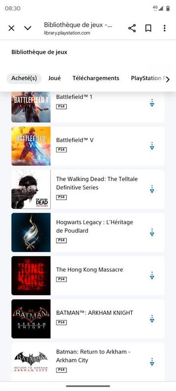 Compte PSN PlayStation 5 et 4 à vendre  beschikbaar voor biedingen