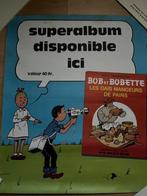 poster Bob en Bobette (1982) voor het album Les Gais Mangeur, Verzamelen, Stripfiguren, Gebruikt, Plaatje, Poster of Sticker, Verzenden