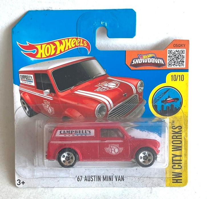 Hot Wheels Austin Mini Van rood city works rood., Hobby & Loisirs créatifs, Voitures miniatures | Échelles Autre, Comme neuf, Voiture